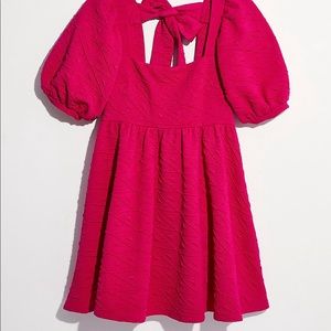 FREE PEOPLE/ VIOLET MINI DRESS FUCHSIA  XS